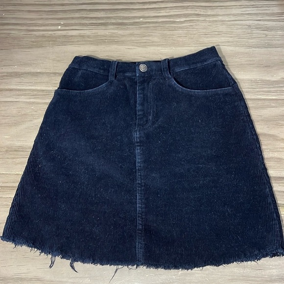 BRANDY MELVILLE MINI SKIRT BLUE CORDUROY XS - Picture 1 of 10